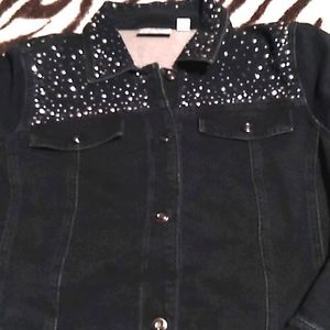 COPY - Quacker Factory blue denim Jacket. Small